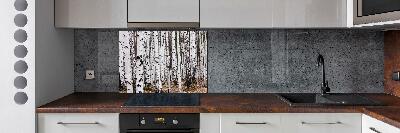 Cooker splashback Birch