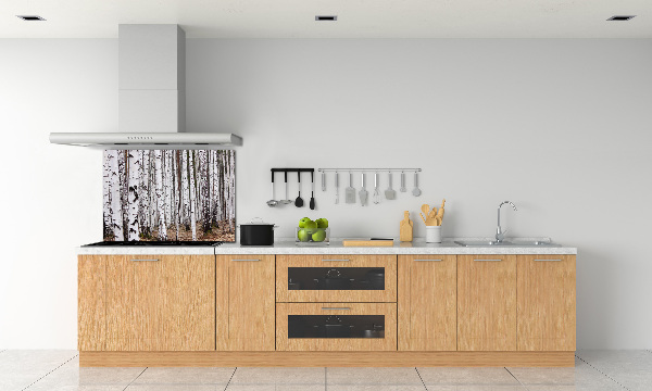 Cooker splashback Birch