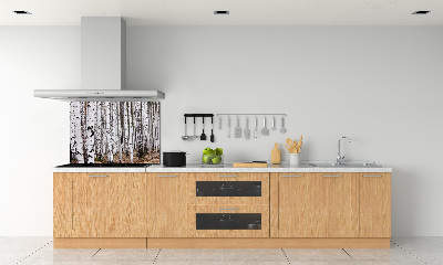 Cooker splashback Birch