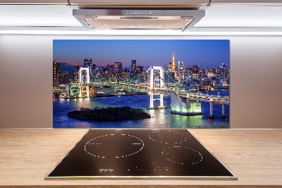 Kitchen splashback panel Bridge in Tokyo