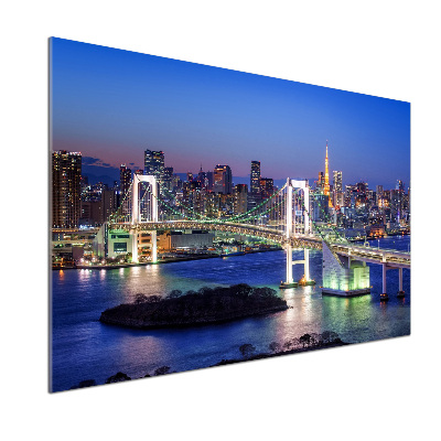 Kitchen splashback panel Bridge in Tokyo