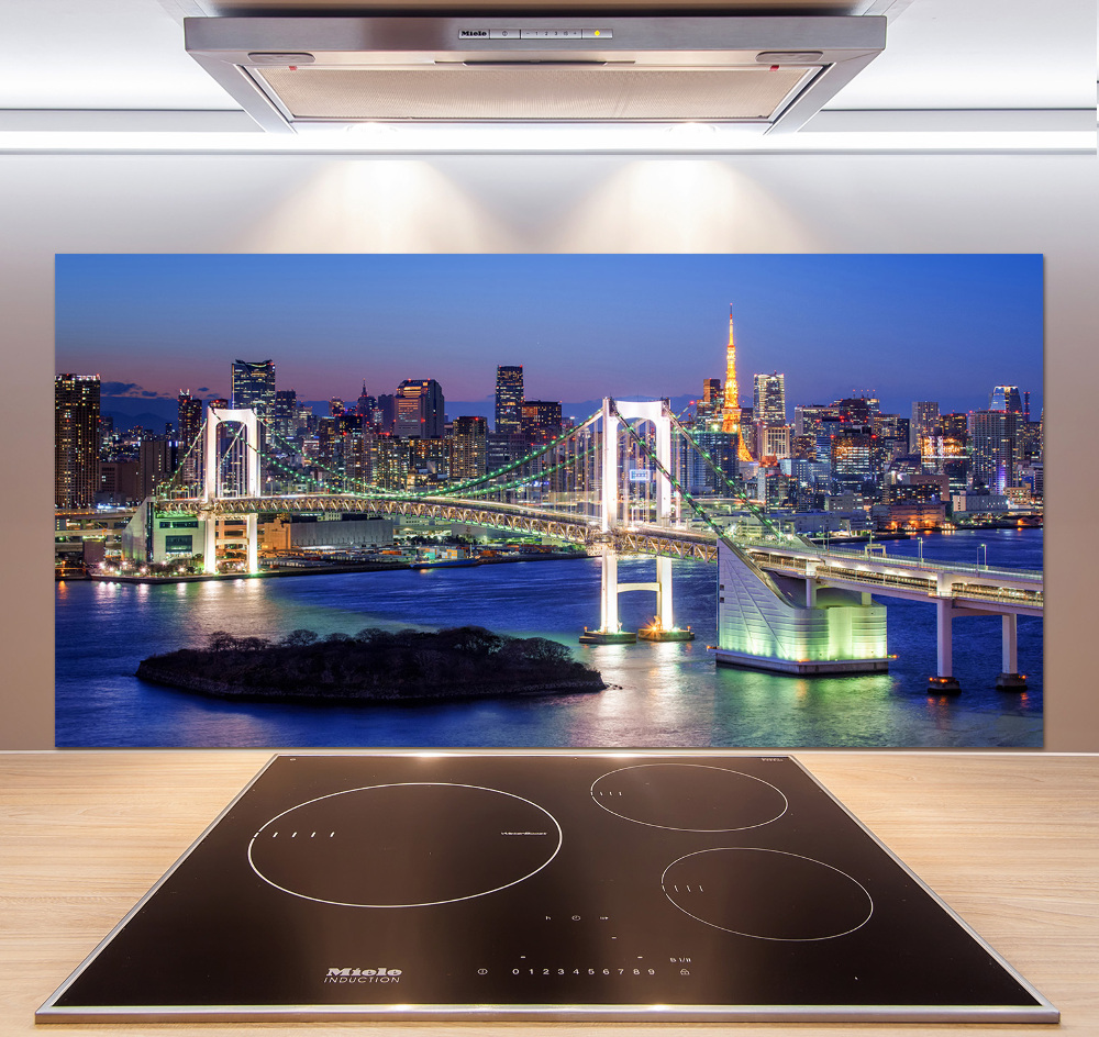 Kitchen splashback panel Bridge in Tokyo