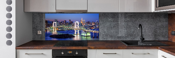 Kitchen splashback panel Bridge in Tokyo