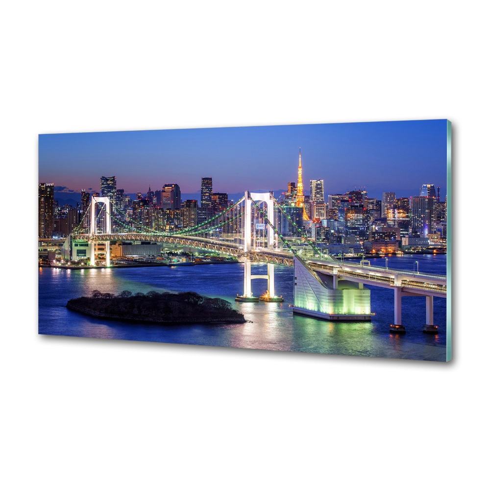 Kitchen splashback panel Bridge in Tokyo