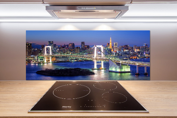 Kitchen splashback panel Bridge in Tokyo