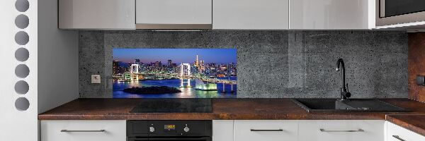 Kitchen splashback panel Bridge in Tokyo