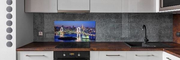 Kitchen splashback panel Bridge in Tokyo