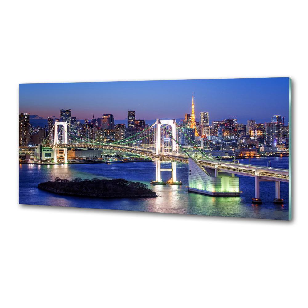 Kitchen splashback panel Bridge in Tokyo