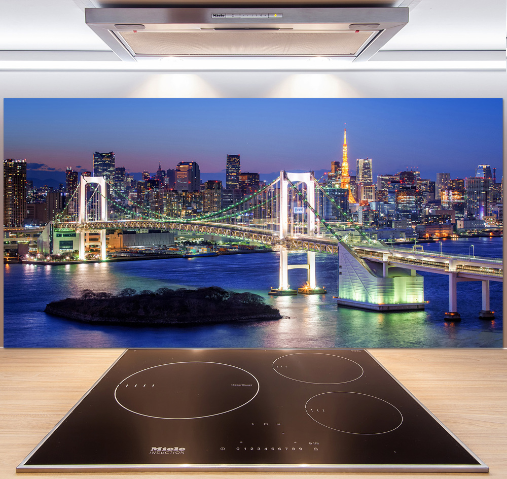 Kitchen splashback panel Bridge in Tokyo