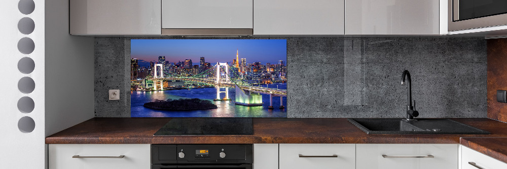 Kitchen splashback panel Bridge in Tokyo