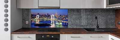 Kitchen splashback panel Bridge in Tokyo