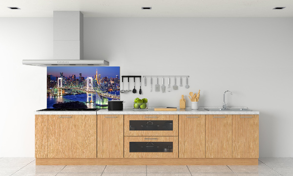 Kitchen splashback panel Bridge in Tokyo