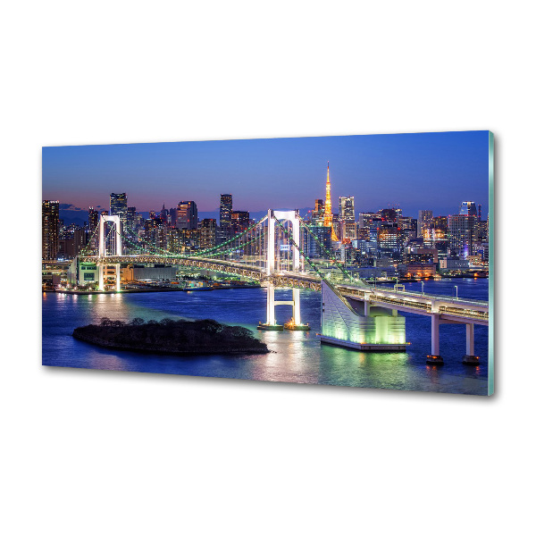 Kitchen splashback panel Bridge in Tokyo