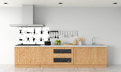 Glass splashback Cats illustration