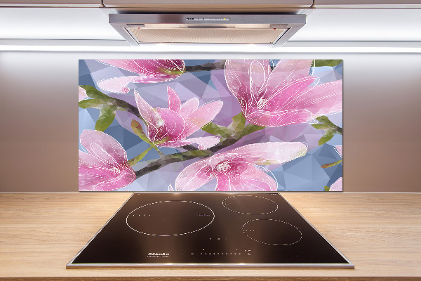 Cooker splashback Pink magnolia