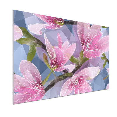 Cooker splashback Pink magnolia