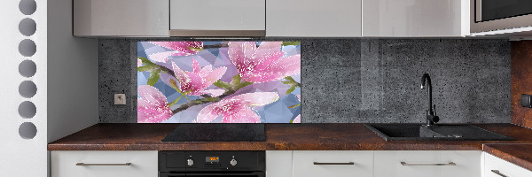 Cooker splashback Pink magnolia