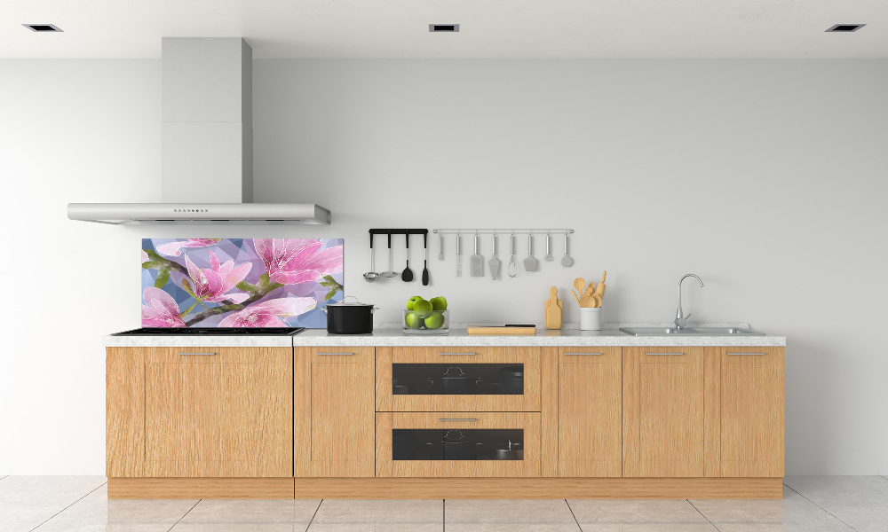 Cooker splashback Pink magnolia