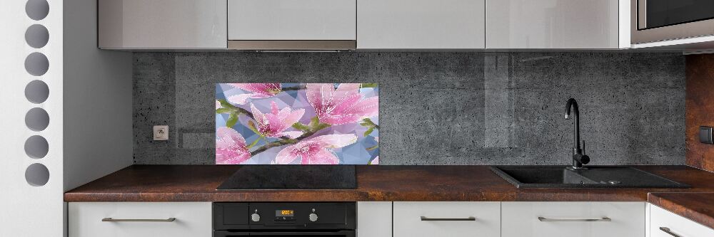 Cooker splashback Pink magnolia