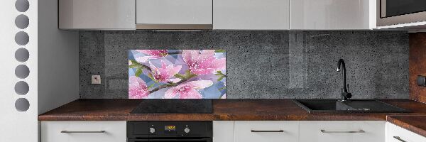 Cooker splashback Pink magnolia