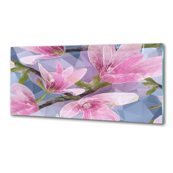 Cooker splashback Pink magnolia