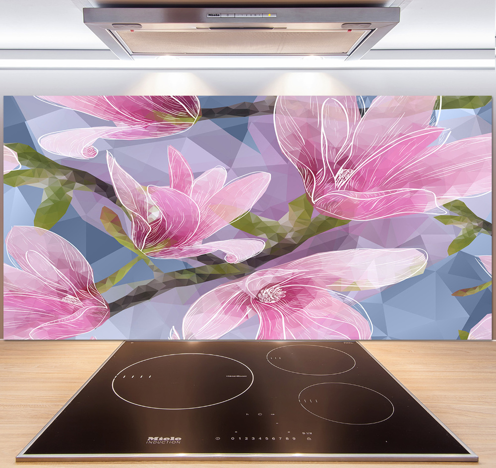 Cooker splashback Pink magnolia