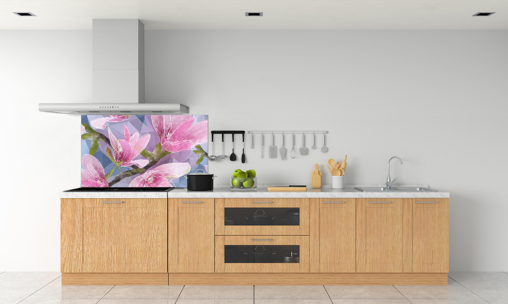 Cooker splashback Pink magnolia