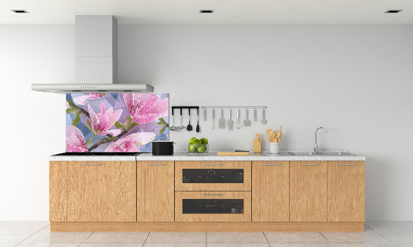 Cooker splashback Pink magnolia