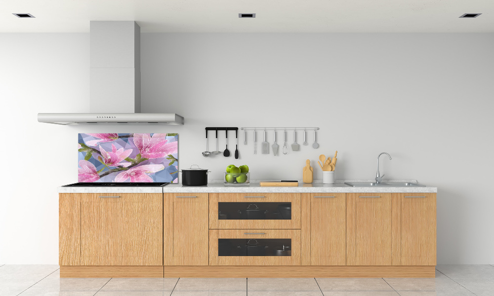 Cooker splashback Pink magnolia