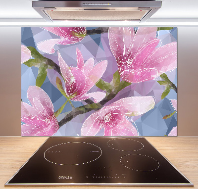 Cooker splashback Pink magnolia