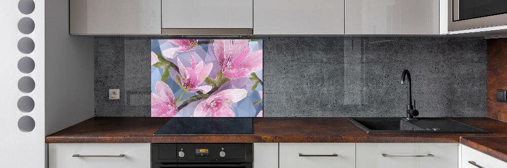 Cooker splashback Pink magnolia