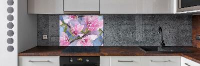 Cooker splashback Pink magnolia