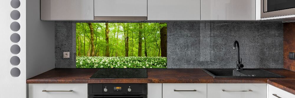 Cooker splashback Flowers in the forest