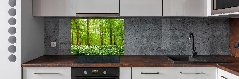 Cooker splashback Flowers in the forest