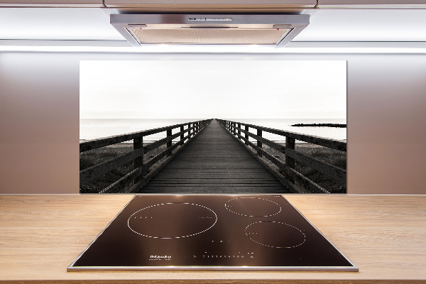 Kitchen splashback panel Wooden pier