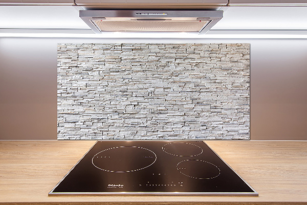 Glass splashback Stone wall