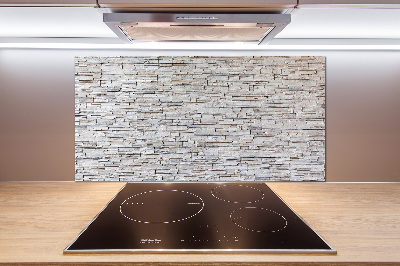 Glass splashback Stone wall