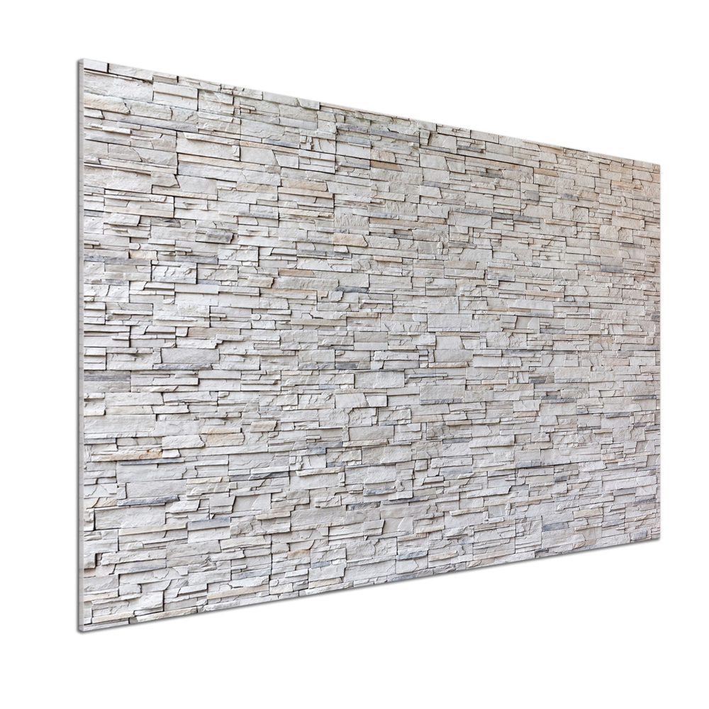 Glass splashback Stone wall