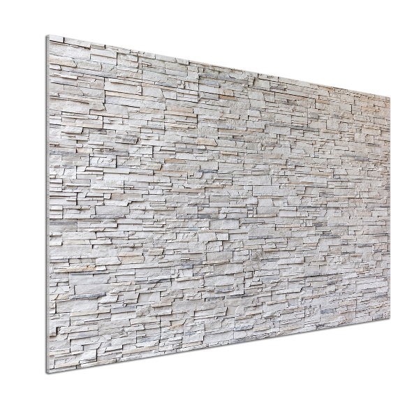 Glass splashback Stone wall