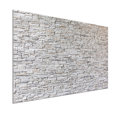 Glass splashback Stone wall