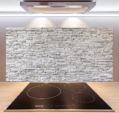 Glass splashback Stone wall