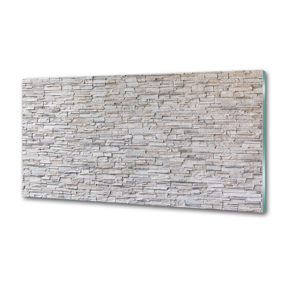 Glass splashback Stone wall