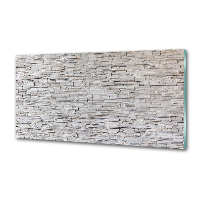 Glass splashback Stone wall