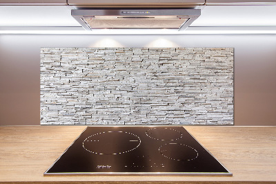 Glass splashback Stone wall