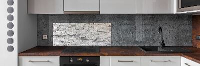 Glass splashback Stone wall