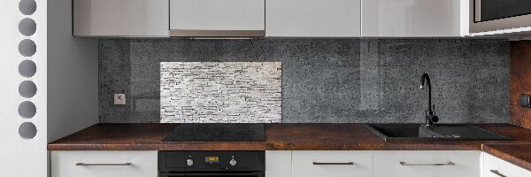 Glass splashback Stone wall