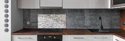 Glass splashback Stone wall