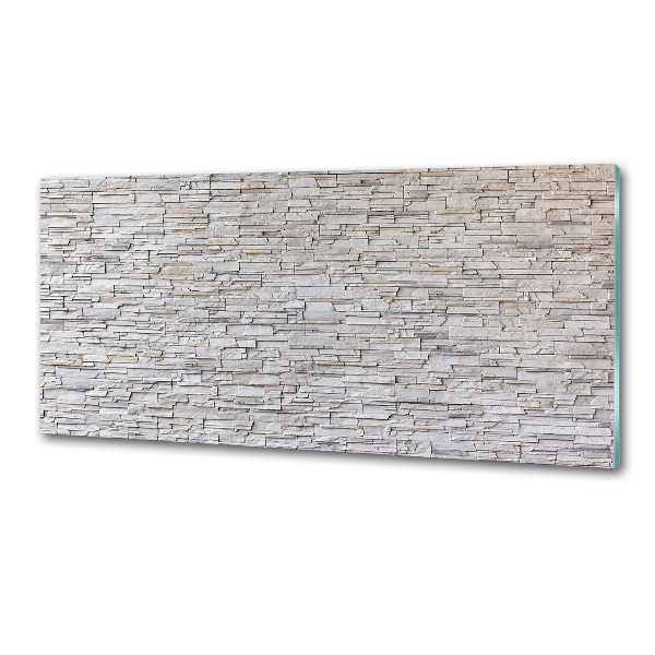 Glass splashback Stone wall