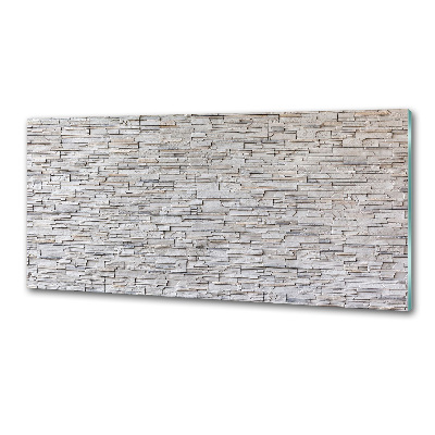 Glass splashback Stone wall