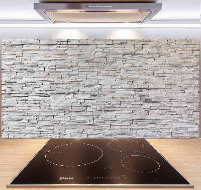 Glass splashback Stone wall